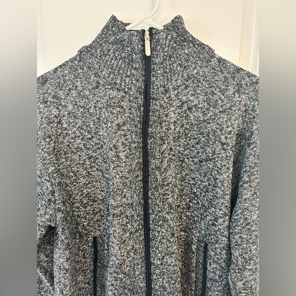 YeoKou Men’s Gray Full-Zip Sweater Jacket with Fleece Lining – Size Small - Picture 2 of 6